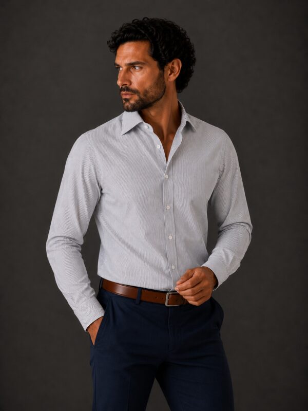 Camasa Barbati Slim Fit Gri Soft
