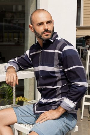 Camasa Barbati Summer Carouri Navy