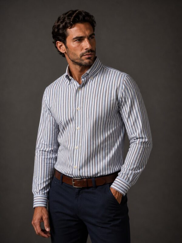 Camasa Barbati Slim Fit In Dungi Bleu