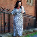 Rochie Lunga Vascoza Kate Black and White