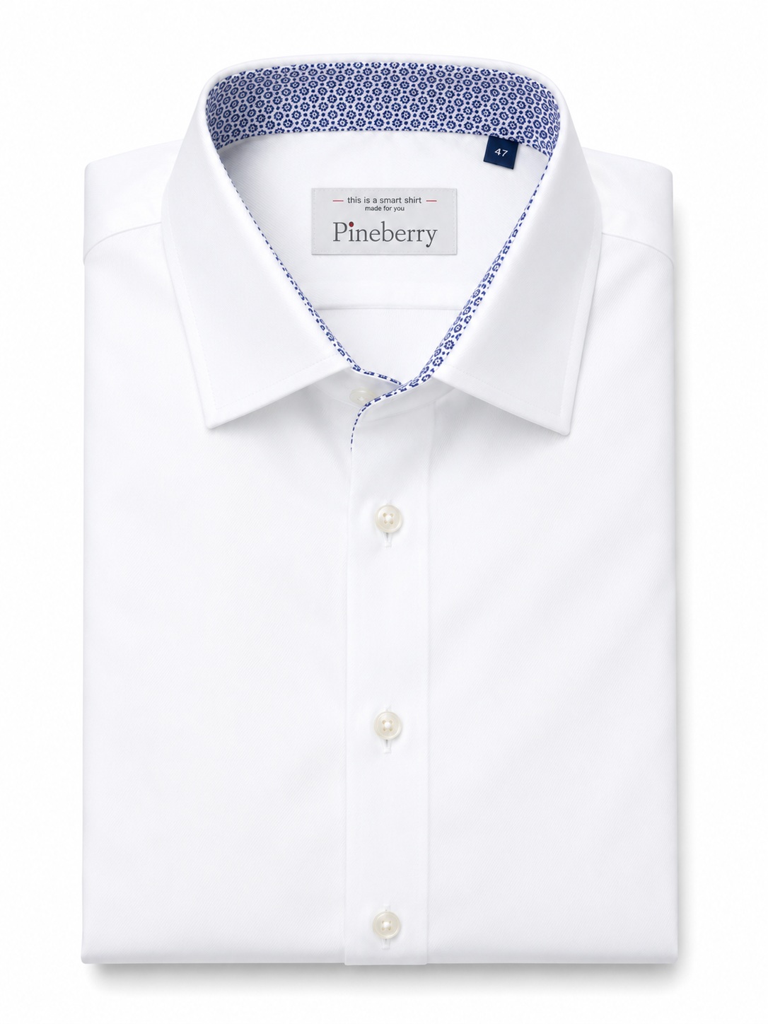 Camasa Barbati Slim Fit Alba Bumbac Contrast Guler Si Mansete 2 Camasa Barbati Slim Fit Alba Bumbac Contrast Guler Si Mansete - imagine 2