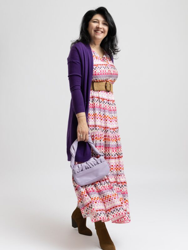 Rochia cu Volane Lisa Buline Multicolore