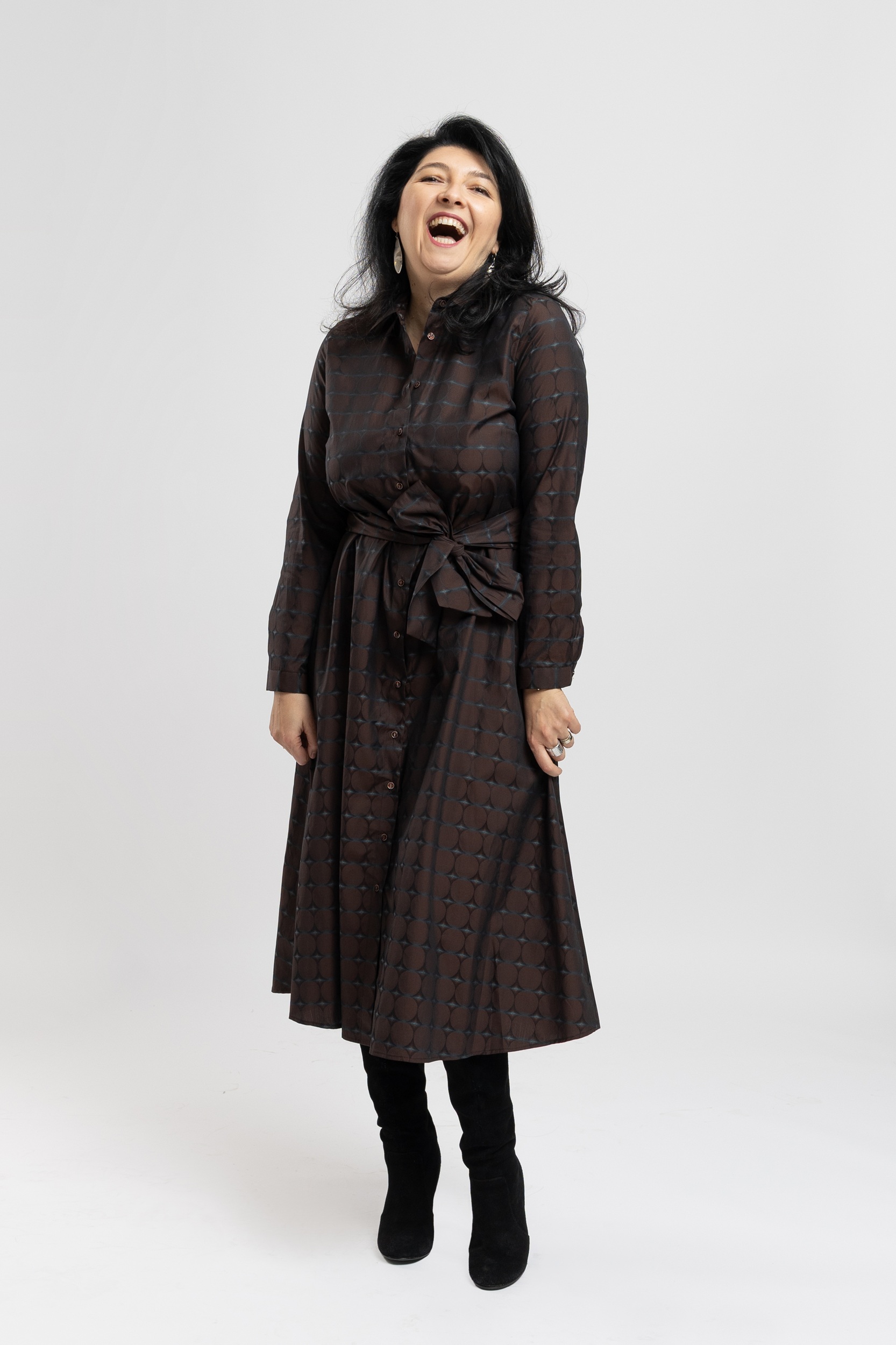 Rochie Camasa Lunga Bumbac Maro Stele Albe 2 Rochie Camasa Lunga Bumbac Maro Stele Albe - imagine 2