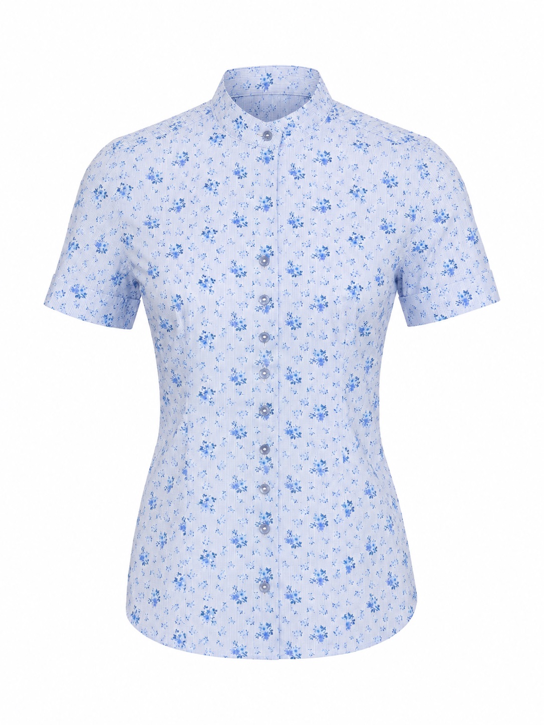 Camasa Dama Slim Fit Maneca Scurta Flori 3 Camasa Dama Slim Fit Maneca Scurta Flori - imagine 3
